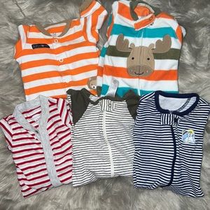 5 Striped Baby Boy Pajamas